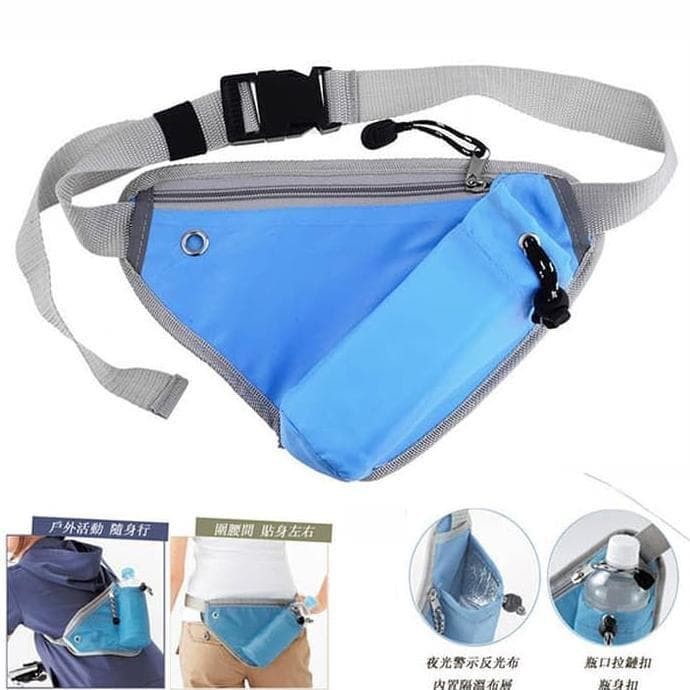 Waist Bag Tas Pinggang Segitiga Olah Raga Lari Sepeda