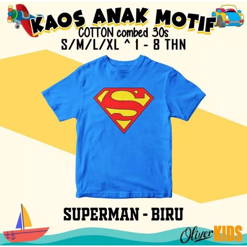 Kaos Anak Distro Superhero | Baju Anak Superhero | Baju Kaos Superhero