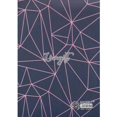 ( 5 Lembar ) KERTAS KADO SQ DOFF - GIFT WRAPPING PAPER ABSTRAK / ABSTRACT / SEGITIGA / DOT POLKADOT PINK / TRIANGLE