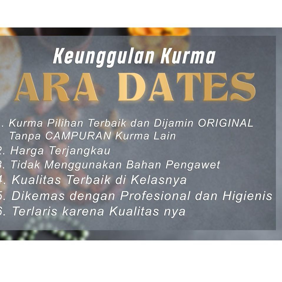 

( BAYAR DITEMPAT ) Kurma Sukari 1kg ARA DATES Lembut dan Basah Original