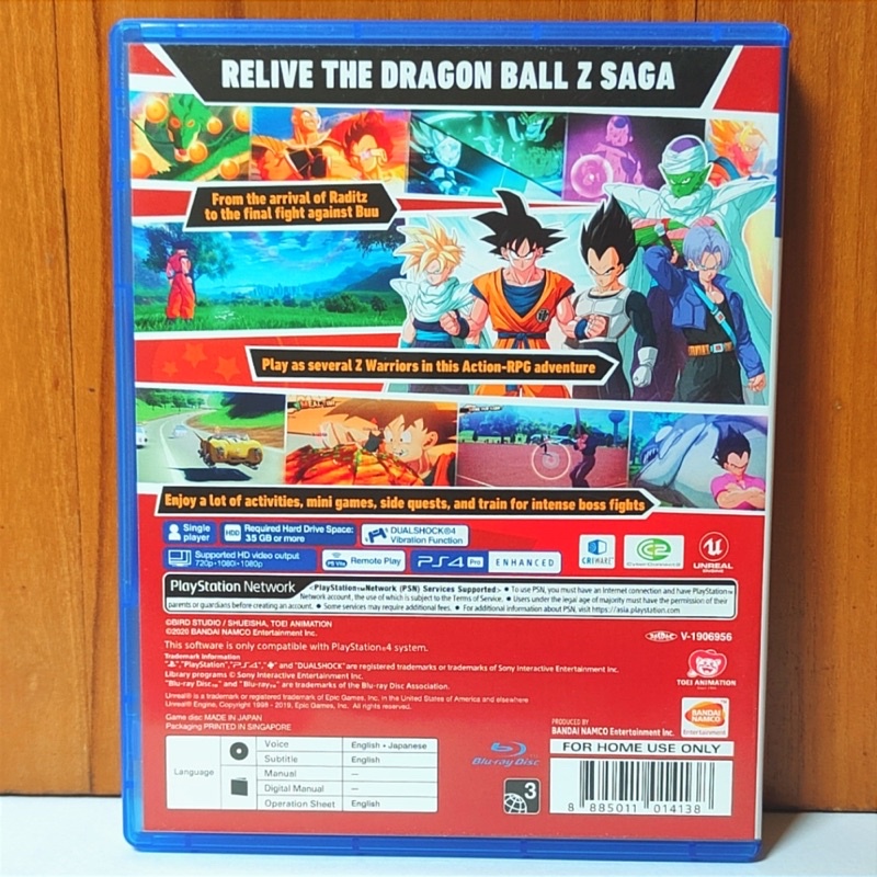 Dragon Ball Z Kakarot PS4 Dragonball Z Kakarot Playstation PS 4 5 CD BD Game Games Dragonbal Goku Vegeta Pikolo frieza super saiyan games anak mainan original ps4 ps5 dragonballz fighter xenoverse xv 2