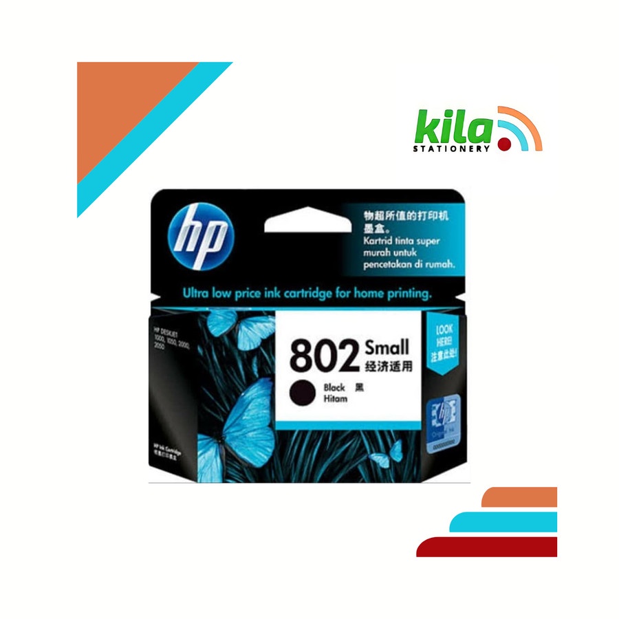 Tinta HP 802 Black = Deskjet 1000,1010, 1050, 1510, 2000, 2050, etc