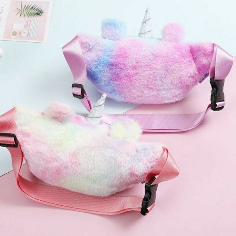 WAISTBAG UNICORN FUR TAS PINGGANG BULU