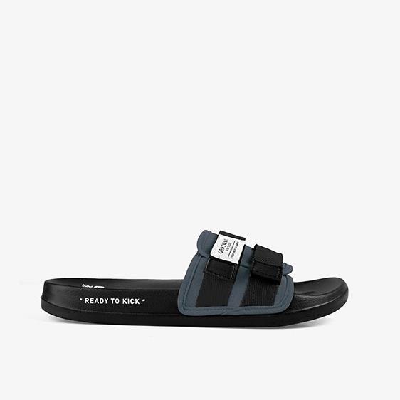 Banyak Dipakai.. Geoff Max Official - Freddo Grey Black | Slippers | Sandal Pria