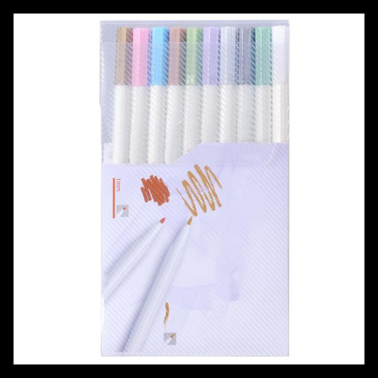 

Ready 10Pcs Pulpen Warna-Warni Metalik Untuk Hadiah/Melukis