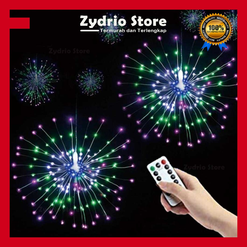 120 LED Remote Lampu Hias Lampu Dekorasi LED Firework Kembang Api