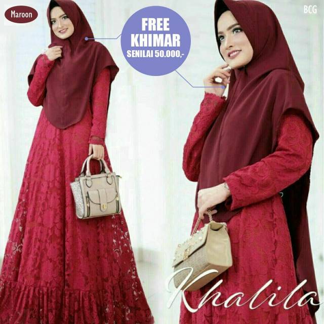 Gamis khalila + hijab