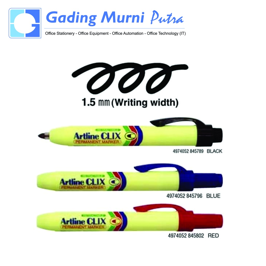

Spidol Artline Clix Permanent Marker EK-73