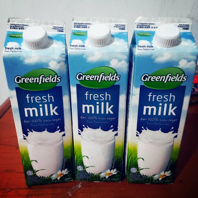 Greenfields Fresh Milk 1000ml kemasan tutup (resmi)