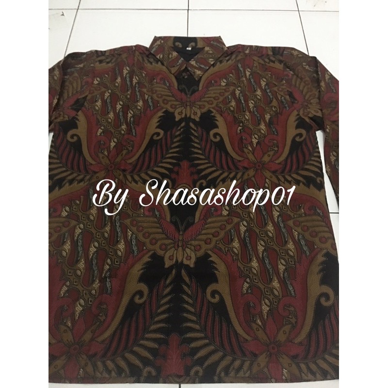 BATIK KUPU MAHKOTA FULL FURING KATUN HALUS SRAGENAN SIZE M-XXL ASLI SOLO HIGH QUALITY