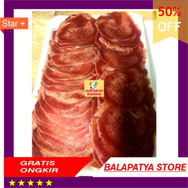

TERLARIS !!! Daging Lidah Sapi Slice AUS Impor Ox Tongue Sliced Gyutan 250gr