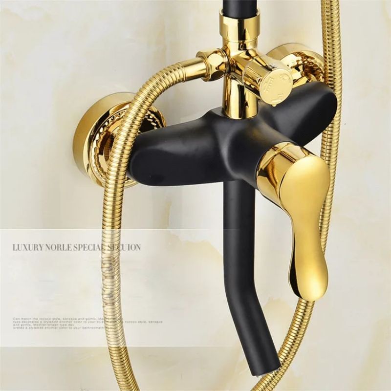 Shower Coulomn BLACK GOLD shower tiang wall shower Panas Dingin