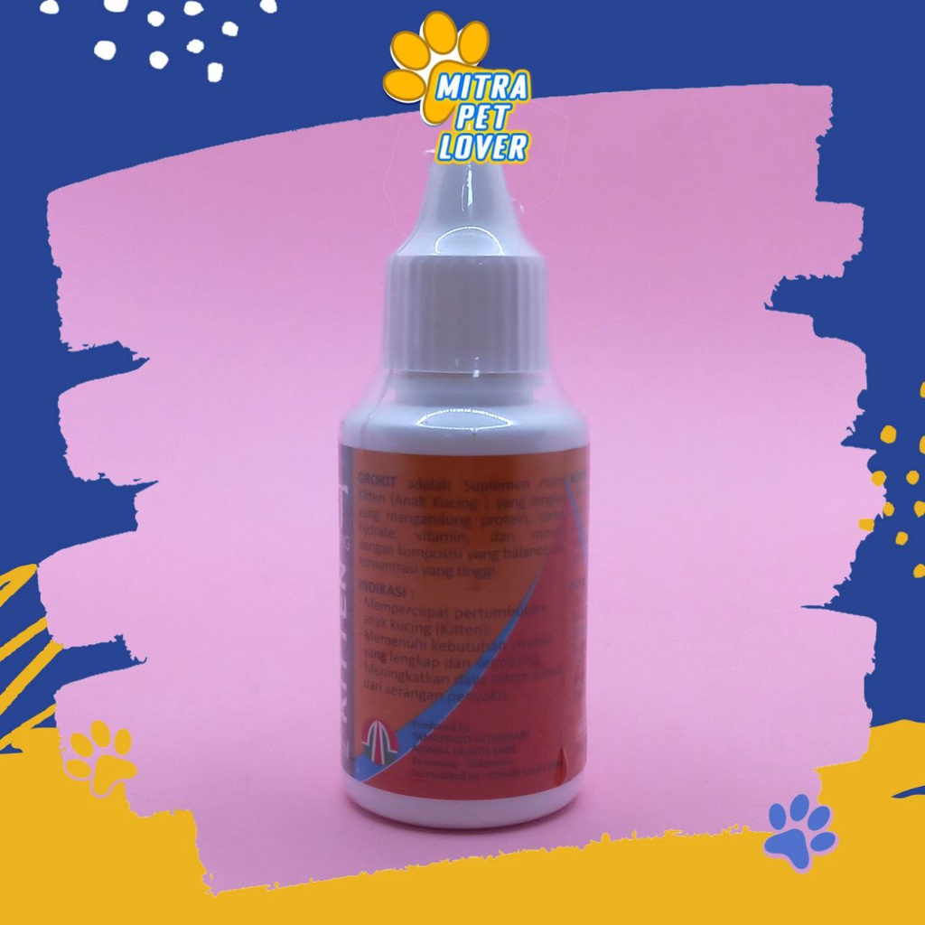 VITAMIN MEMPERCEPAT PERTUMBUHAN ANAK KUCING - GROKIT 30 ML - OBAT TETES MULTIVITAMIN BAIKAN IMUN DAYA TAHAN KITTEN CAT - MURAH GARANSI KUALITAS ASLI ORIGINAL - PET ANIMAL VETERINARY TAMASINDO SUPLEMEN &amp; VITAMIN HEWAN BINATANG PELIHARAAN MITRAPETLOVER