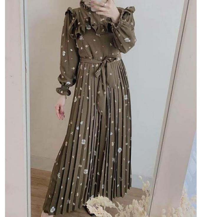 1 KG MUAT 5 DRESS FLORAL FLOWER PLISKET MAYUNG / BAHAN ADEM GAMIS PREMIUM ,,