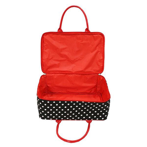 Tas Anak Travel Bag Motif Bunga Flower Bahan Kanvas - Merah