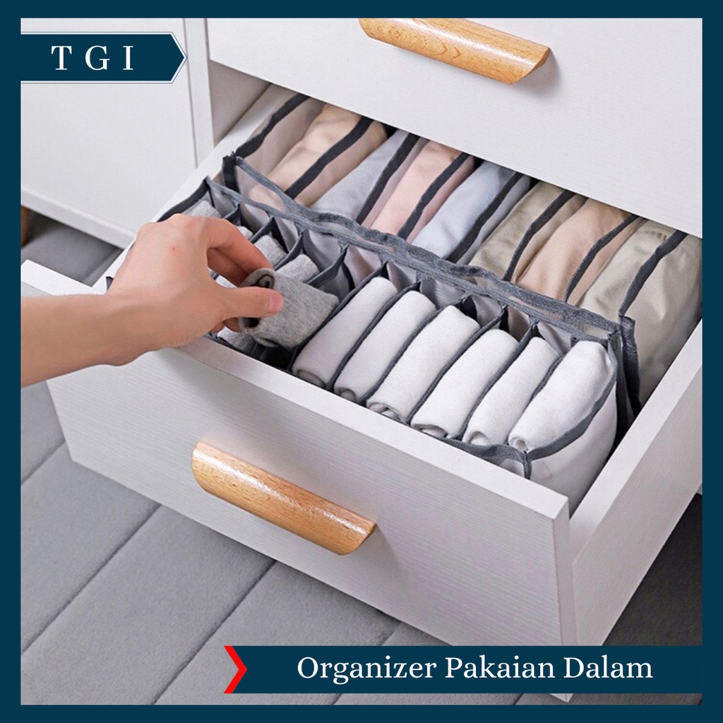 TGI - ORGANIZER STORAGE BOX KOTAK PENYIMPANAN PAKAIAN DALAM UNTUK KUTANG BH WANITA | KOTAK ORGANIZER PAKAIAN DALAM | STORAGE ORGANIZER BRA | TEMPAT PENYIMPANAN