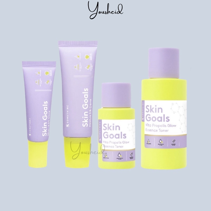 Somethinc Skin Goals Moisture Silk Creme | Vita Propolis Glow Essence Toner - SKIN GOALS BRIGHTENING SERIES