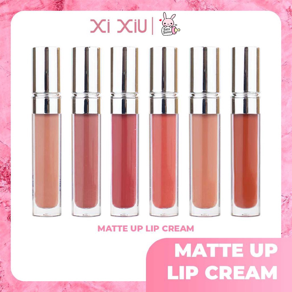 ❤ BELIA ❤ XI XIU Matte Up Lip Cream 5g | Pigmented | Lip Cream Matte with Vitamin E and Jajoba Oil | Lip Cream Longlasting | BPOM