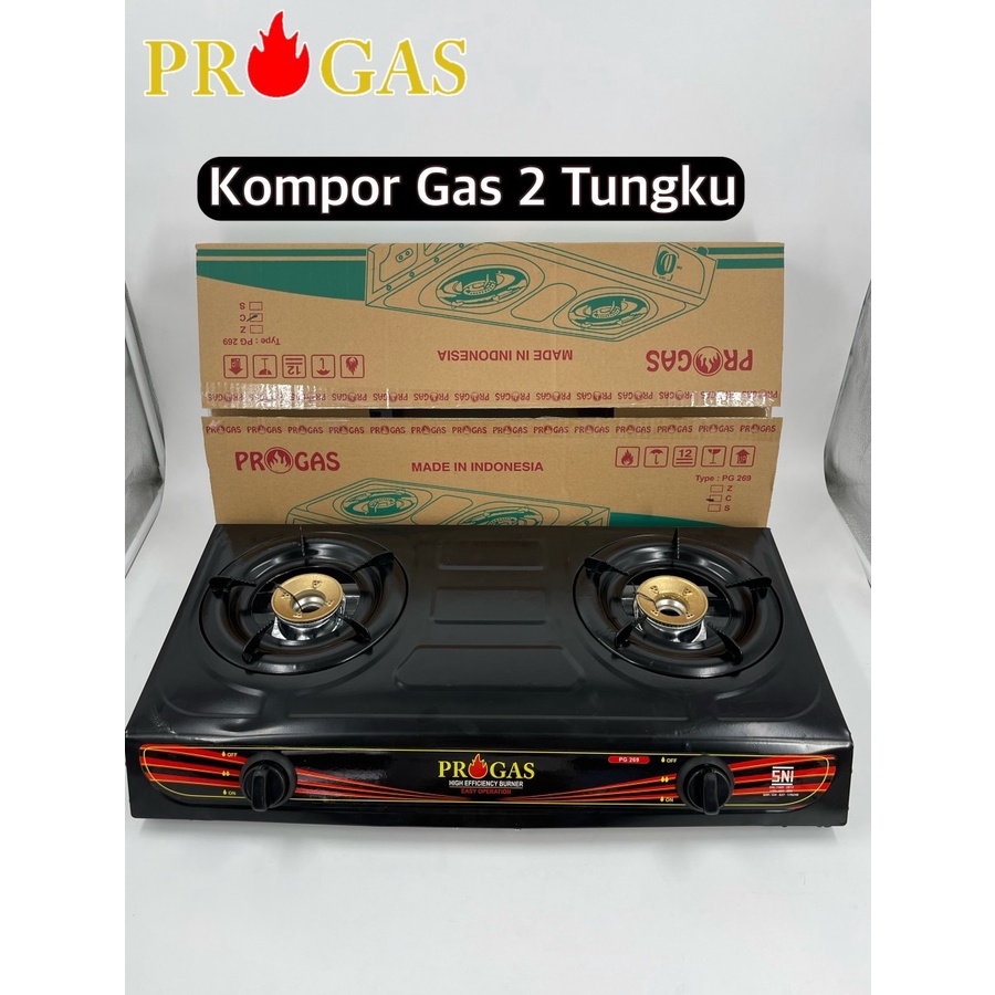 PROGAS Kompor Gas 2 Tungku Progas PG-269 - Kompor PROGAS 2 Tungku