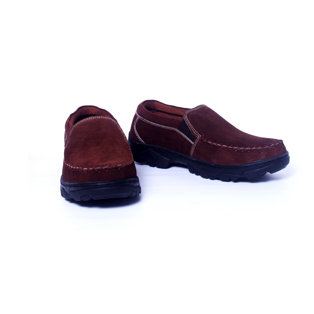 Sepatu Kasual Pria  Kulit Asli Rasheda 016 Slipon Big Size