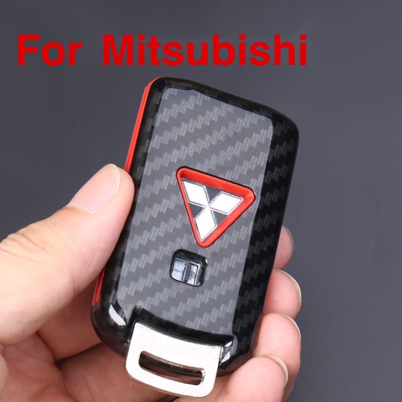 Case Kunci Mobil 3 Tombol Bahan PVC Untuk Mitsubishi Outlander Lancer 10 Pajero Sport Asx Rvr L 200