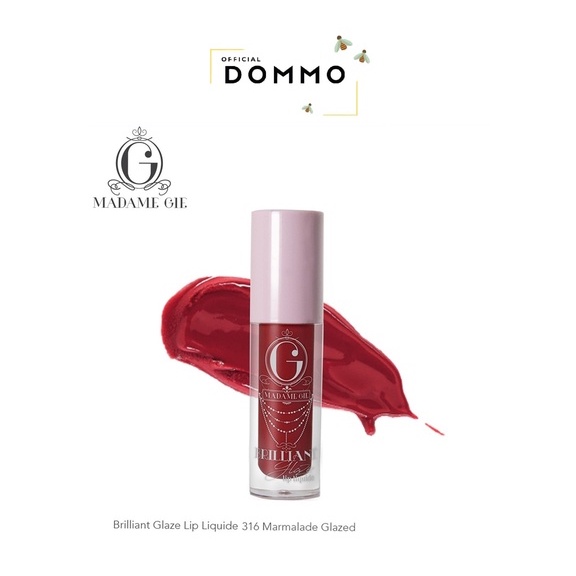 DOMMO - D8031 Madame Gie Brilliant Glaze Lip Liquide - MakeUp Lip Gloss Lipstik