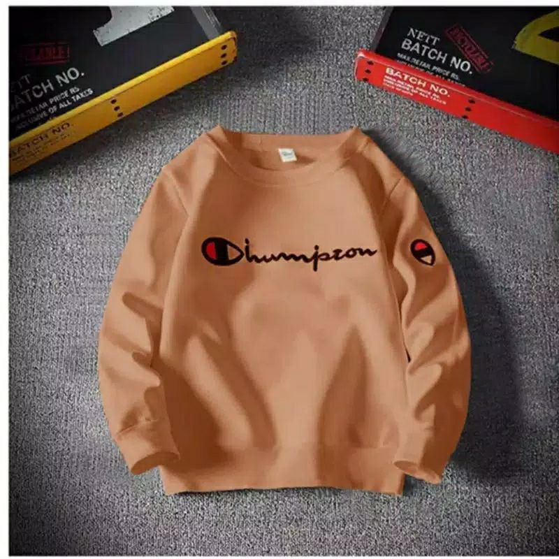 ( COD ) SWEATER CREWNECK C4MPION SCRIP LOGO PRIA &amp; WANITA