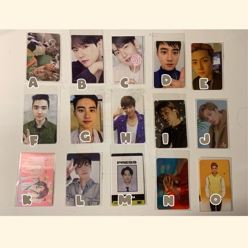 OFFICIAL PHOTOCARD BAEKHYUN SEHUN KAI DO CHANYEOL