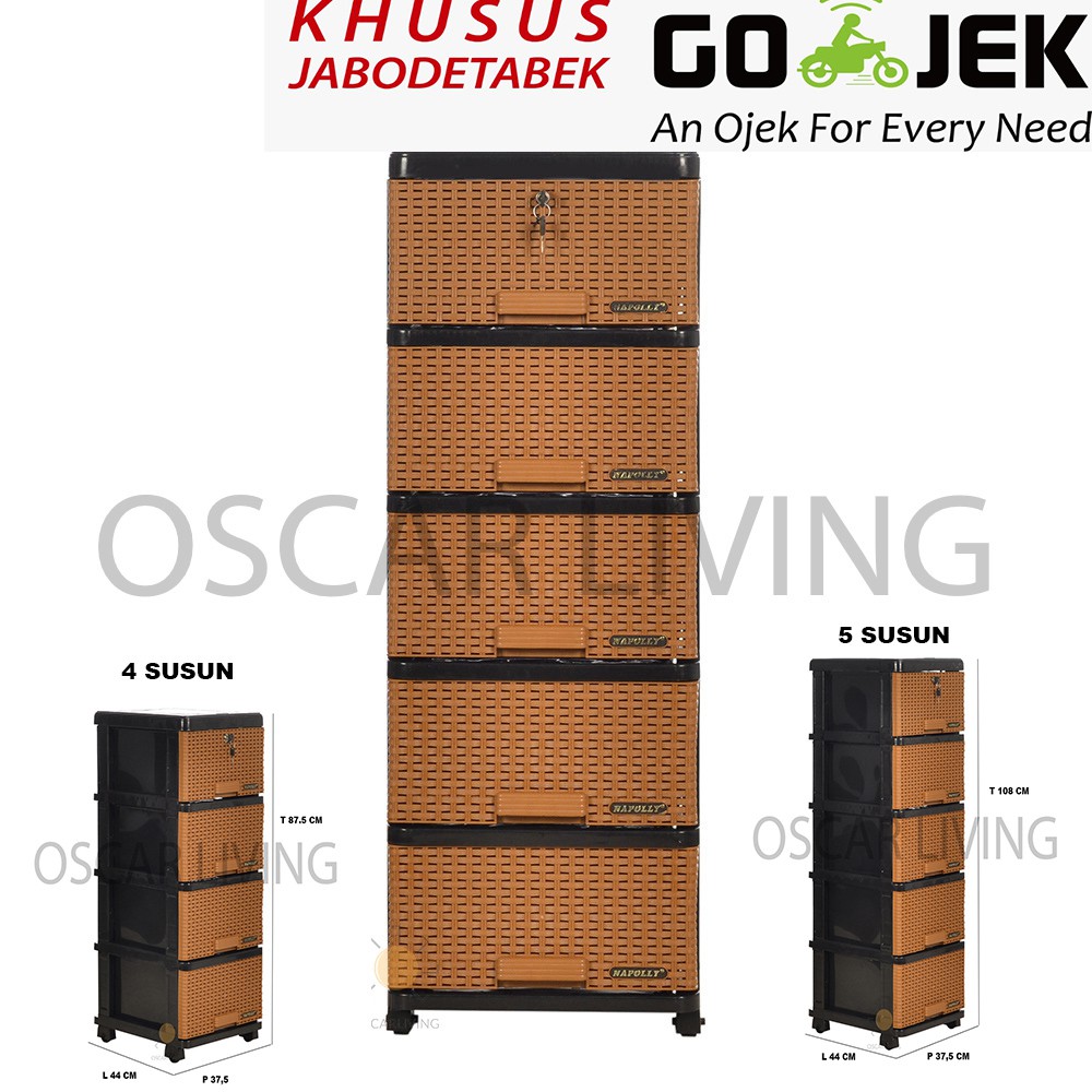 Napolly Contac Lemari Susun Plastik Serbaguna Motif Rattan Napolly Contac Lemari Susun Plastik Serbaguna Motif Rattan