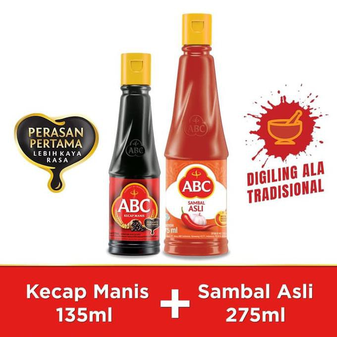 

SALE!! Bundling ABC Kecap Manis 135ml & Sambal Asli 275ml