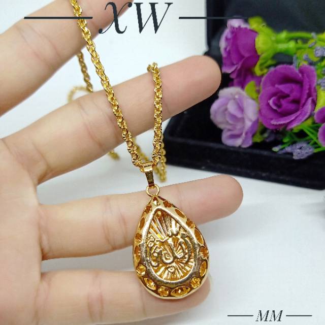 Kalung lafadz gold oval