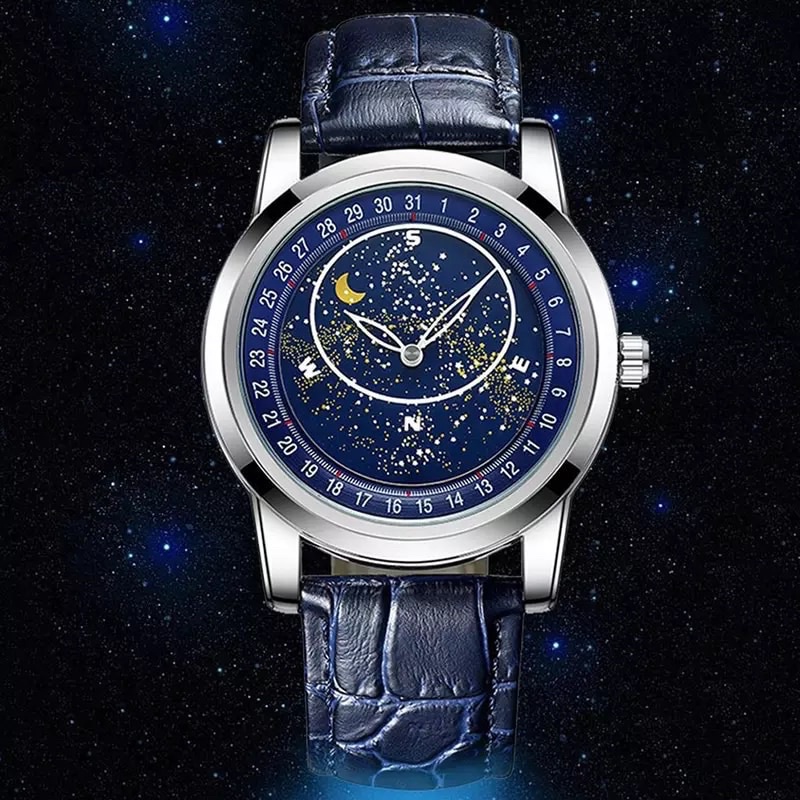 Jam Tangan Mewah Mekanik Otomatis Gypsophila Corium Starry Night Unik Jarang Ada