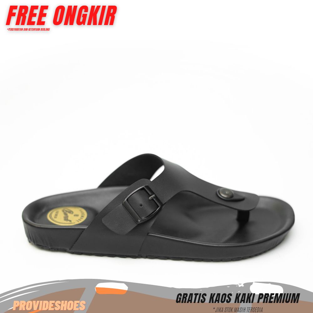 PS bincen special Sandal Pria sandal jepit sandal kasual hitam