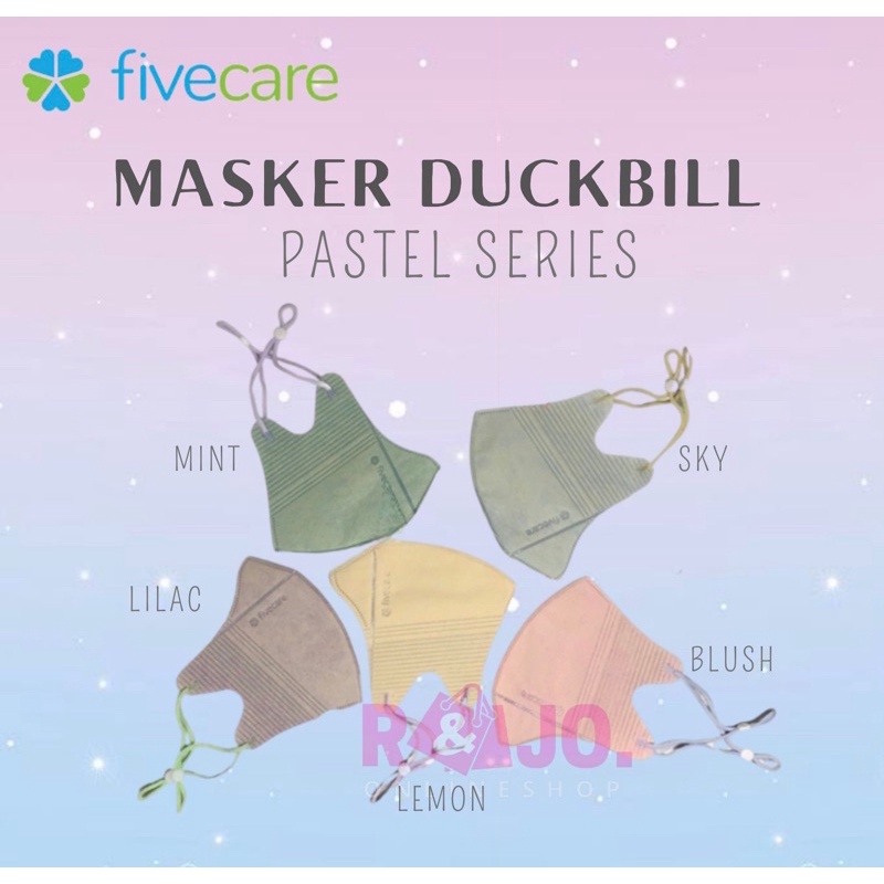 FiveCare Series Masker Duckbill 4ply Pastel Series