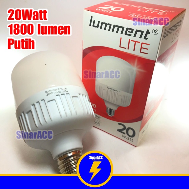 Lampu Led Lumment Lite / laku-laku 20Watt 20W energy saving bulb putih daylight