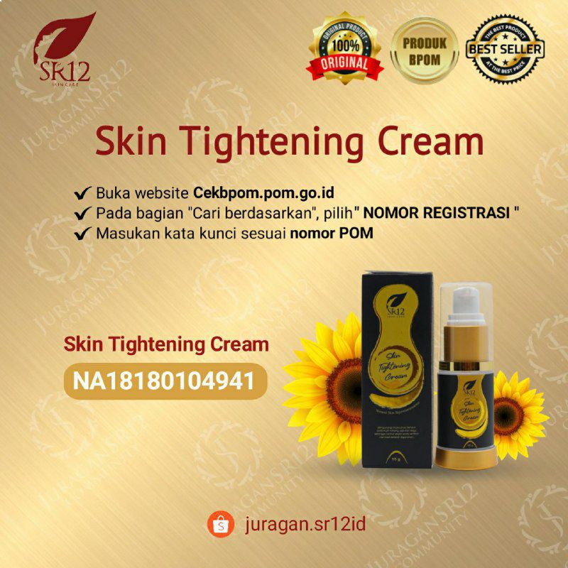 WHITENING TERBAIK!! PENCERAH WAJAH / PENGENCANG ANTI KERUT WAJAH / HERBAL TIGHTENING CREAM SR12