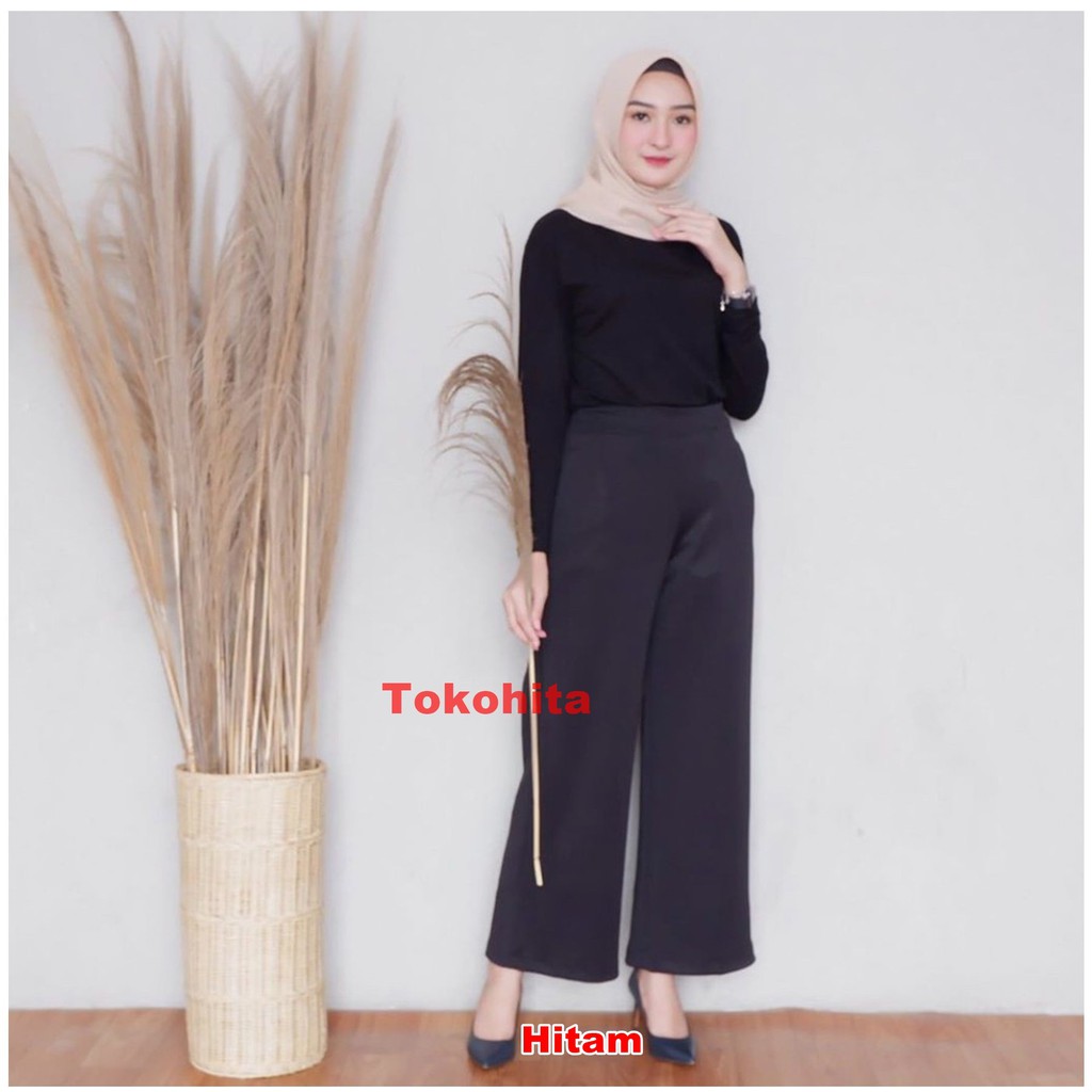 Morashop Kulot Panjang Bahan Scuba Fit to XL-2