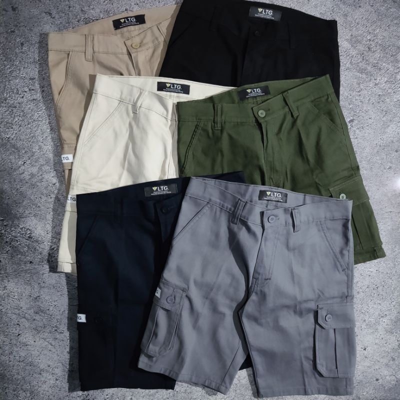 Celana Cargo Pendek VLTG.industry Kualitas Bahan Twill Cotton Premium Grade A
