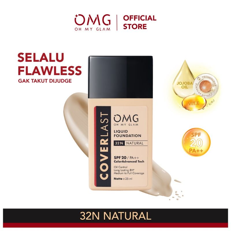 OMG Oh My Glam Coverlast Liquid Foundation SPF 20 PA++