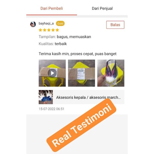 Aksesoris kepala / aksesoris marching band lancur panjang bulu jepun tebal