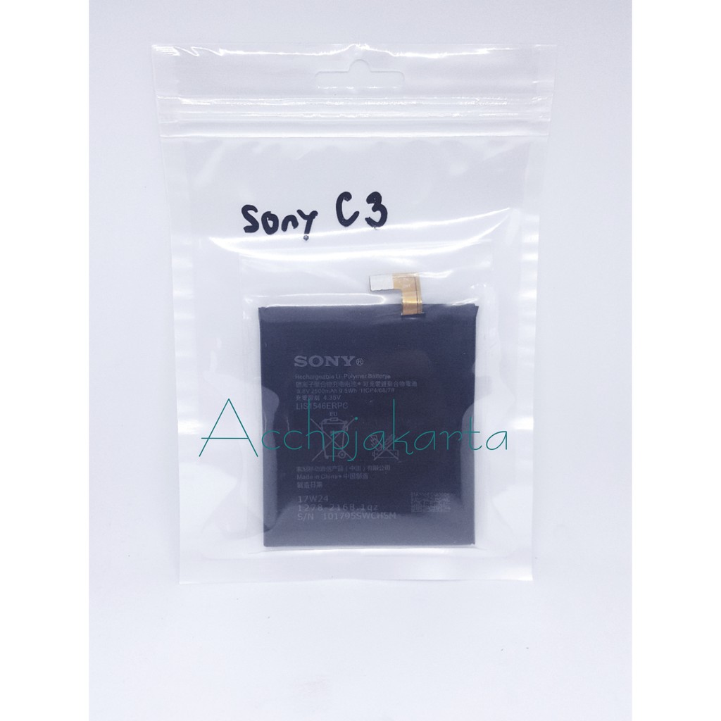 Batre Batrei Baterai Battery Sony Xperia C3 / D2533 / D2502 / T3 Original 100%