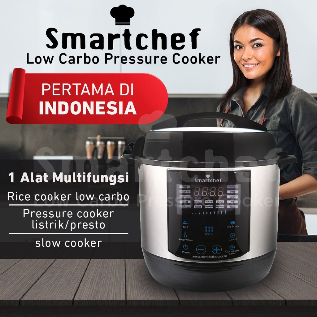 Smartchef Low carbo pressure cooker / Pressure cooker listrik / presto listrik garansi resmi