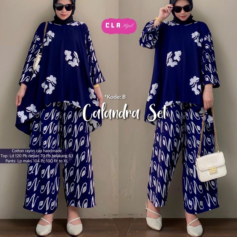 Setelan Wanita Calandra Set Batik Cap Rayon Samitex | Setelan Wanita| BATIK CAP | RAYON SAMITEX | SETELAN PIYAMA | PREMIUM QUALITY | COD