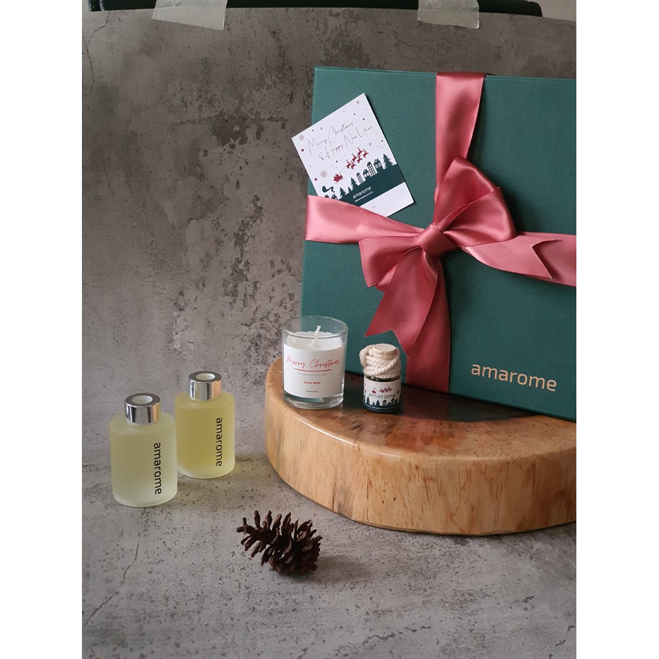 SIGNATURE BY AMAROME / 2 REED DIFFUSER / SCENTED CANDLE / CAR FRESHENER (HAMPERS NATAL &amp; NEW YEAR)