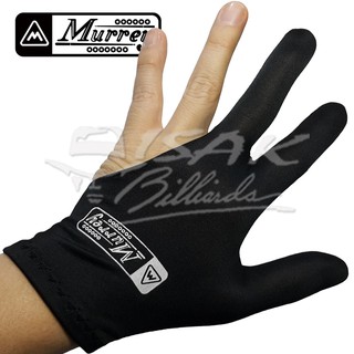 Murrey 3-finger Gloves, Pool Billiard - Lycra One Size Fits All Black