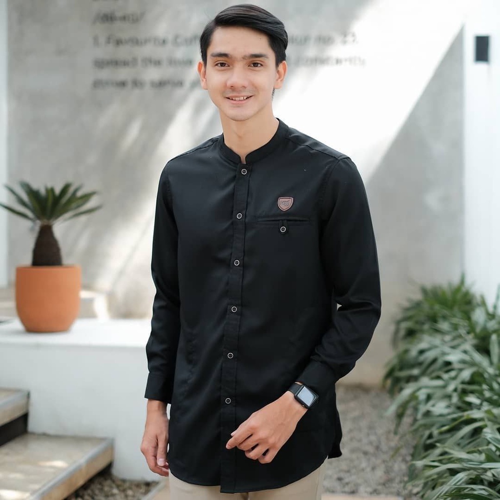 Baju Koko Kurta Dewasa Lengan Panjang Material Catton Adem Serap Keringat