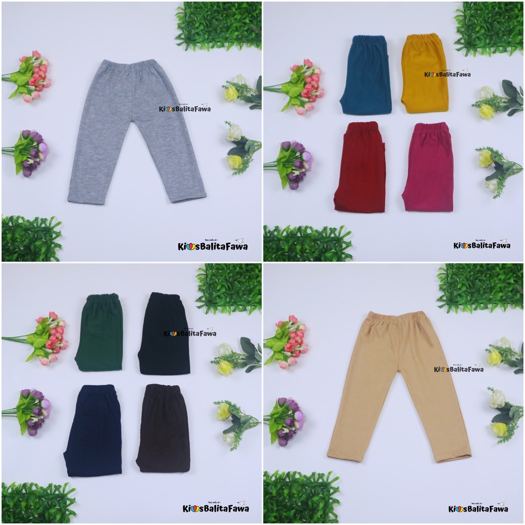 Legging Polos Bayi 3-12 Bulan/ Bahan Kaos Celana Panjang Lejing Bayi Anak Perempuan Grosir Murah babycinnamon