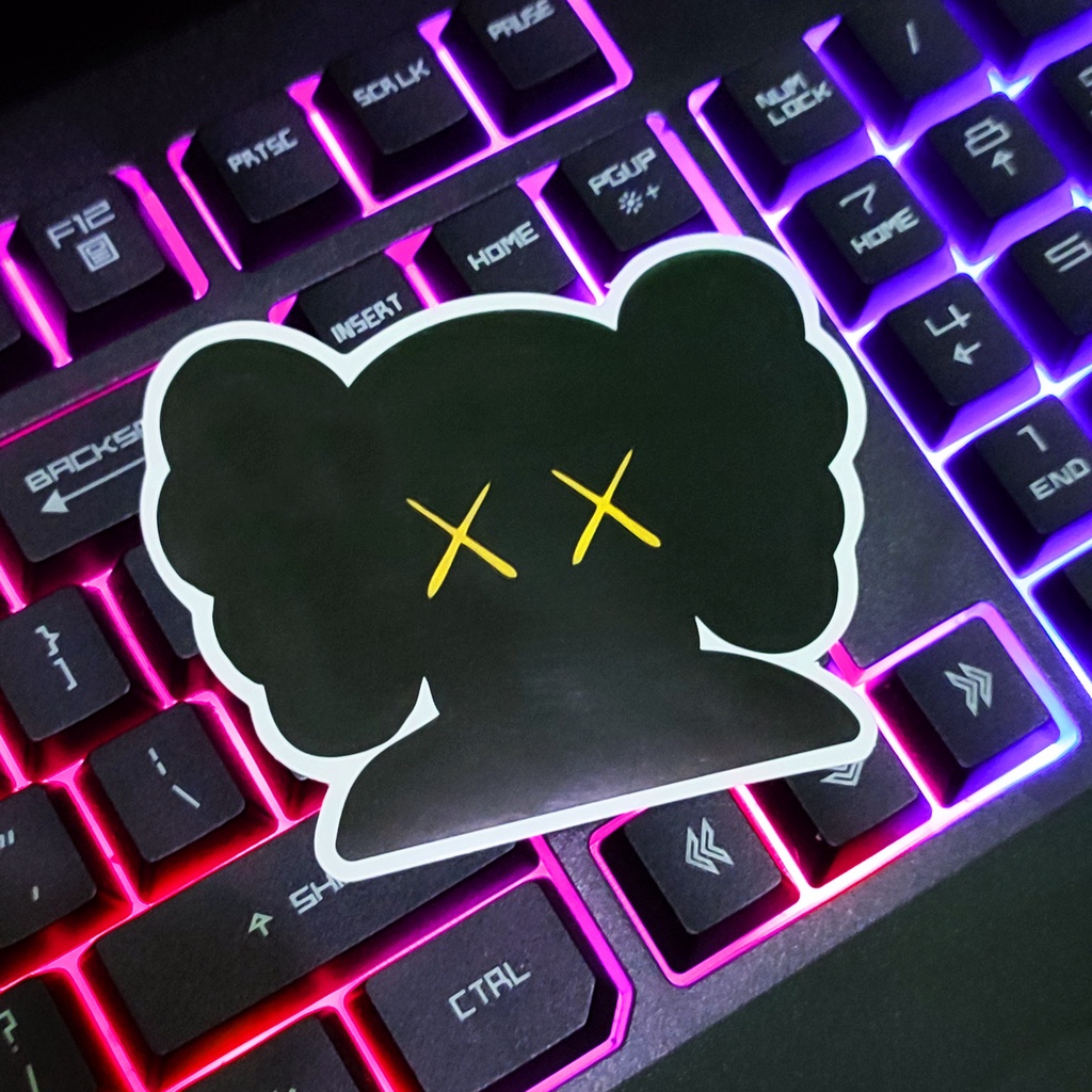 Stiker Aesthetic  KAWS Sicker Laptop Waterproof DIY HP motor helm mobil ipad tablet