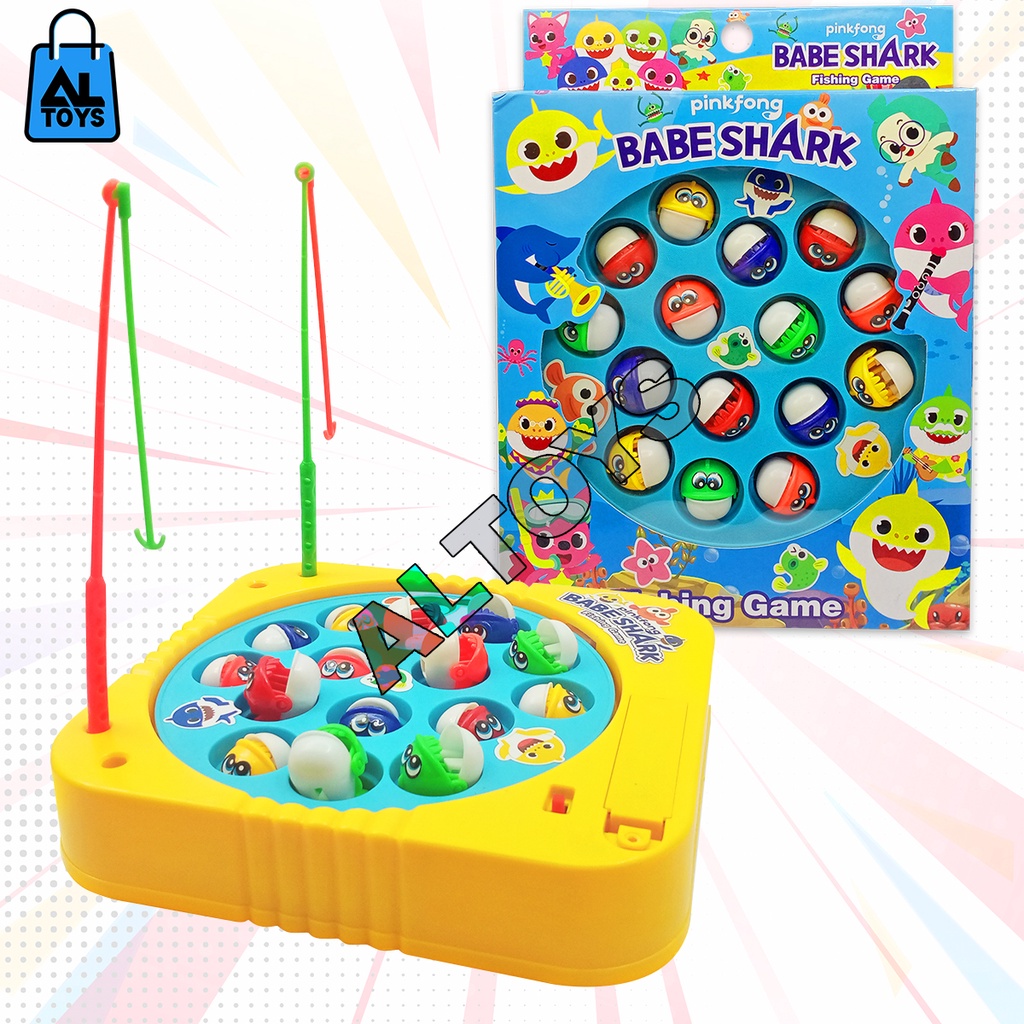 Game Fhising Mainan Pancingan Ikan Putar Baby Shark Otomatis