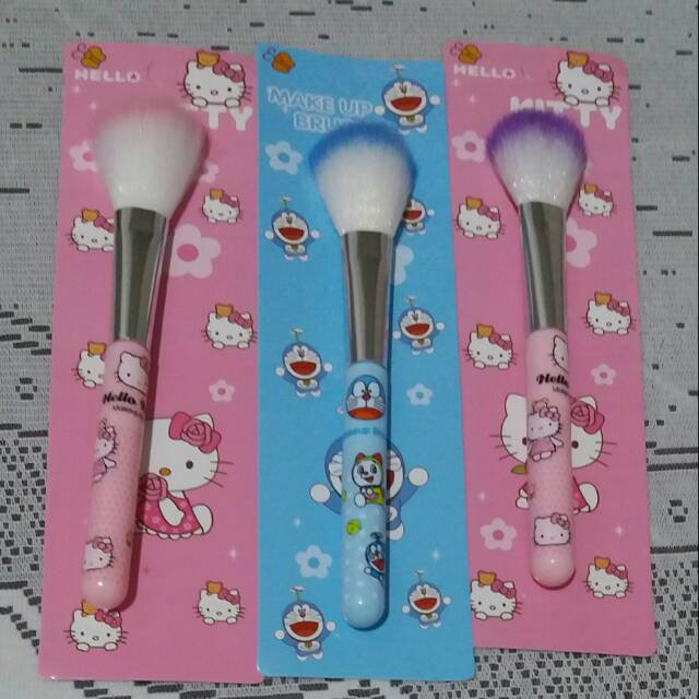 Kuas Blus On Hello Kitty | Kuas Make Up Doraemon |Make Up Brush Blush On